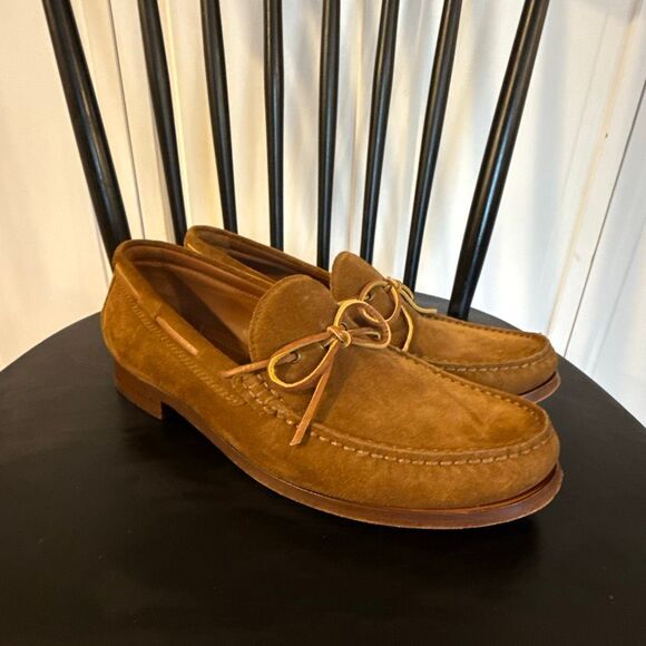 H.S. Trask suede brown loafers boat shoes size 10 - Picture 2 of 11